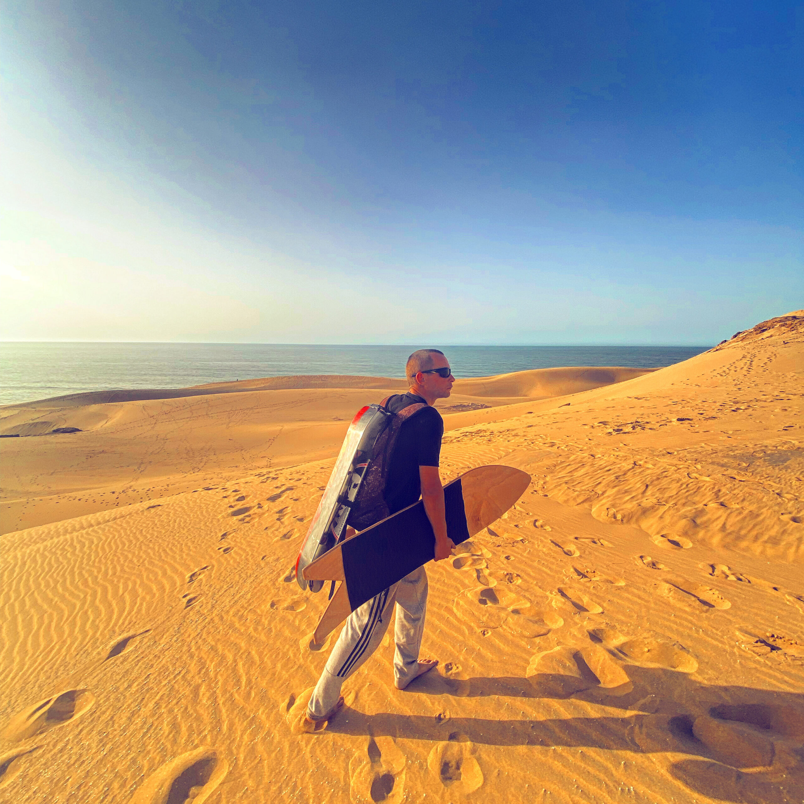 Best sandboarding Morocco dunes at Timlaline near Taghazout