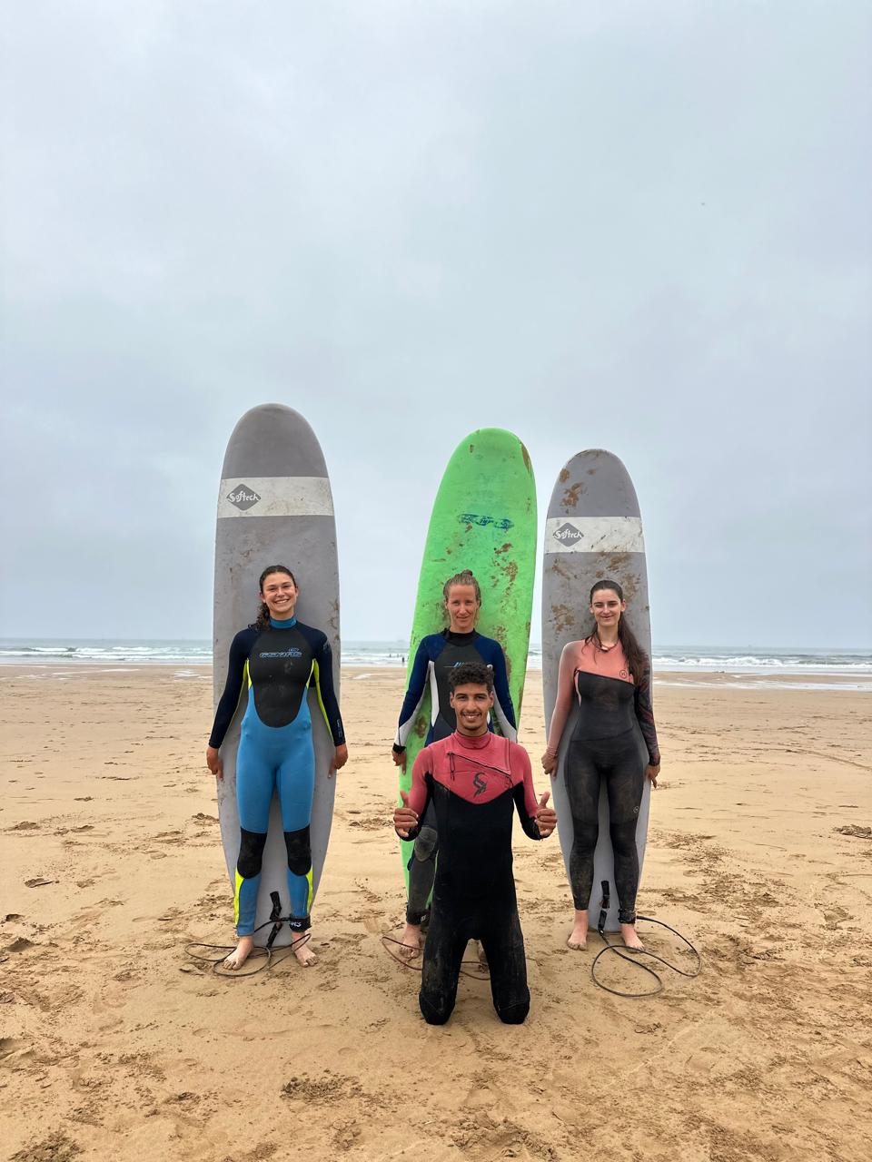 nstructor teaching 3 hours surf lesson in Taghazout for surf lessons Morocco