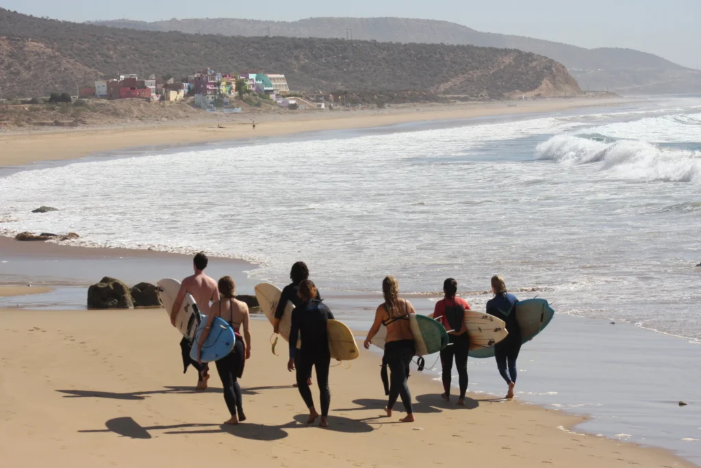 pro surfers in taghazout