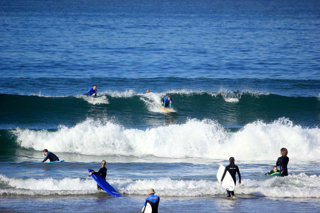 people surfing in taghazout