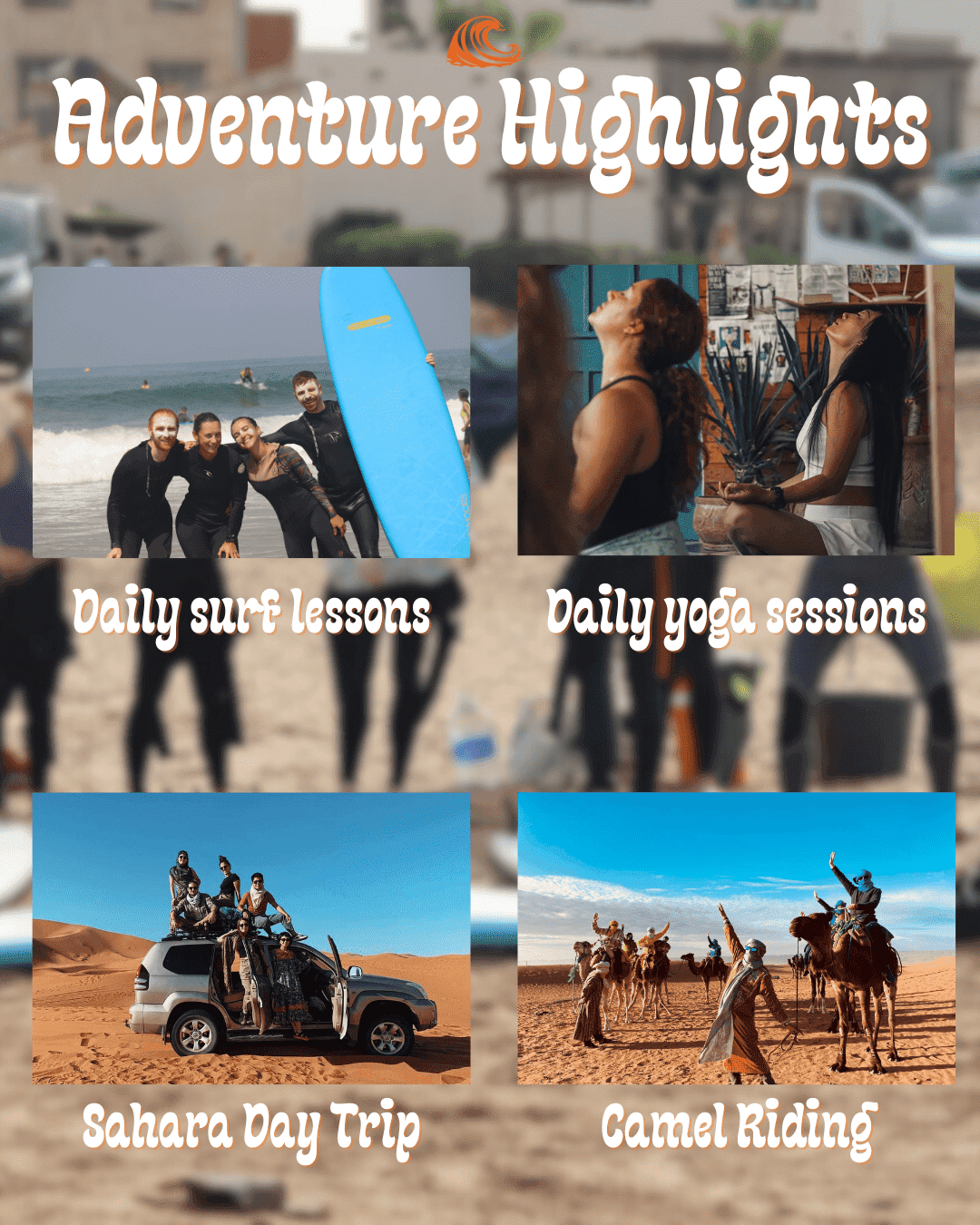 6 Day Surf and Sahara Taghazout Surf Camp with 4×4 Desert Expedition in Taghazout, Morocco