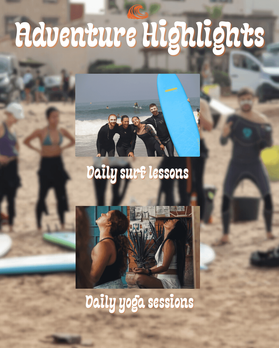 7 Day Surf and Yoga Holiday: Personalized Coaching for All Levels in Taghazout, Morocco