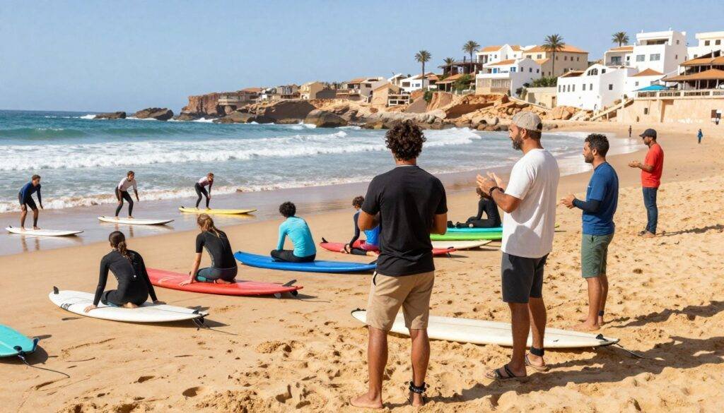 surf instructors taghazout