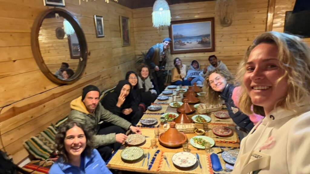 Authentic Moroccan dining experience at our surf camp