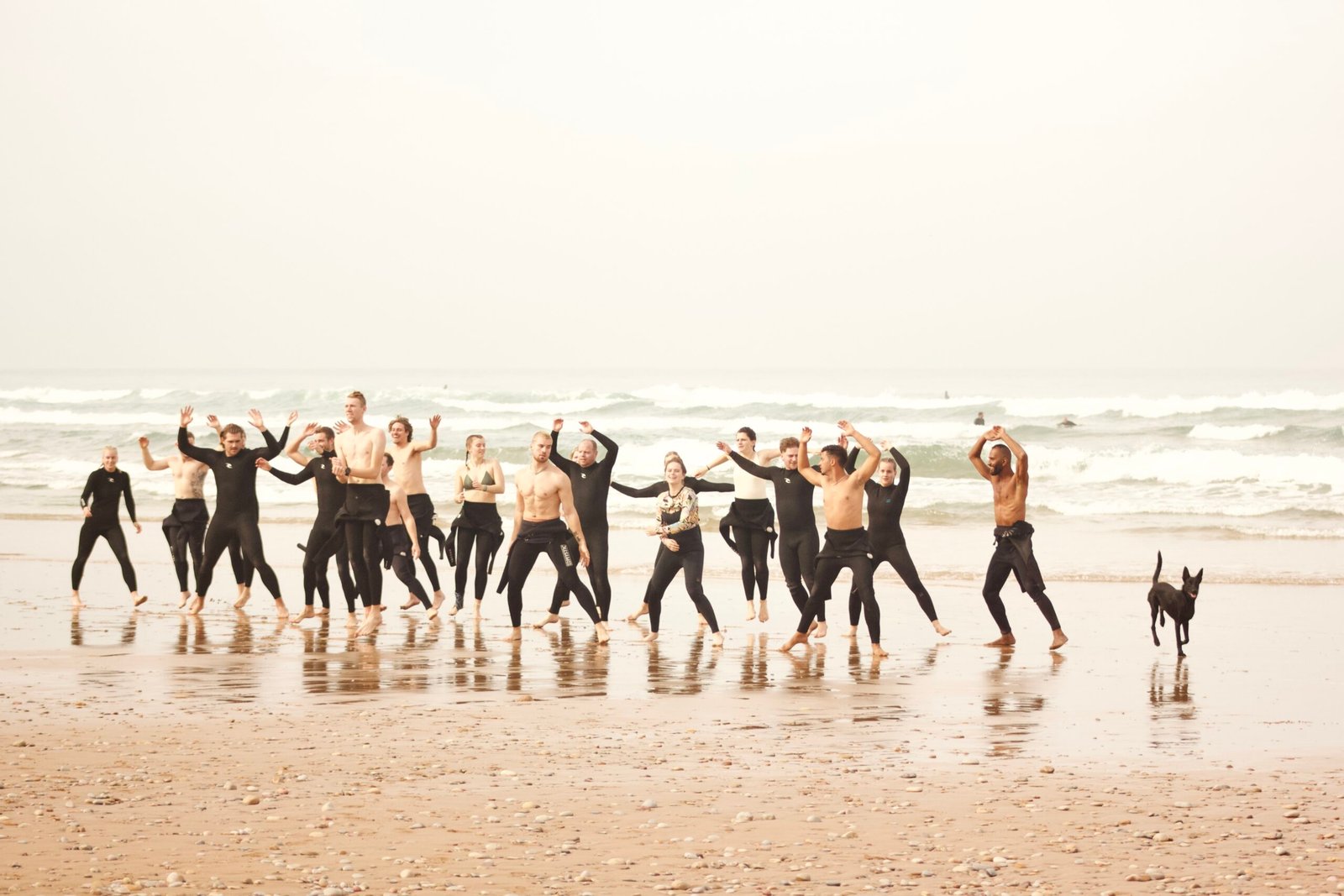 Surf session on the Atlantic coast