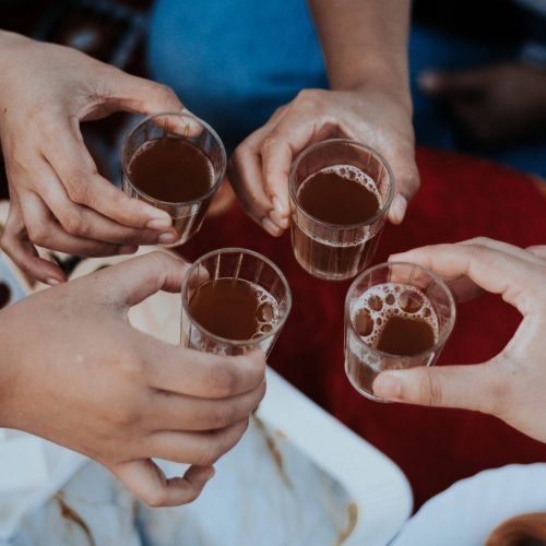 Traditional Moroccan tea break during Quad Bike Experience Taghazout