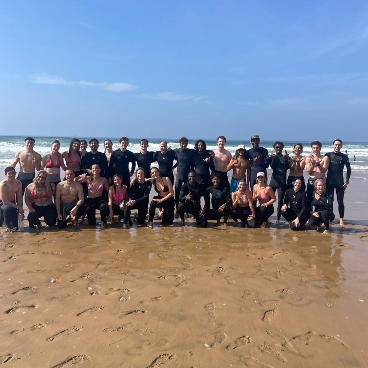 Group Surfing in Taghazout