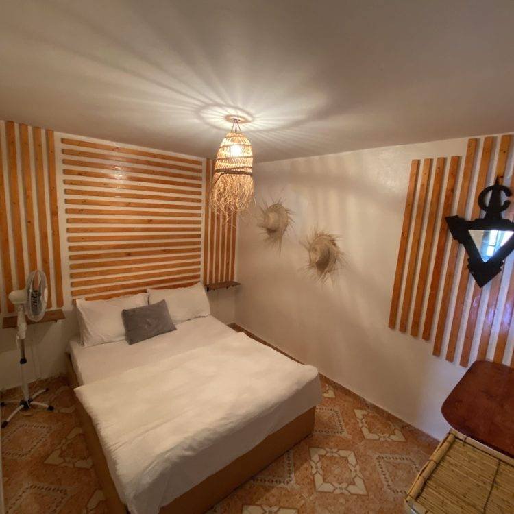 Panoramic view of Taghazout Bay surf spots from our camp