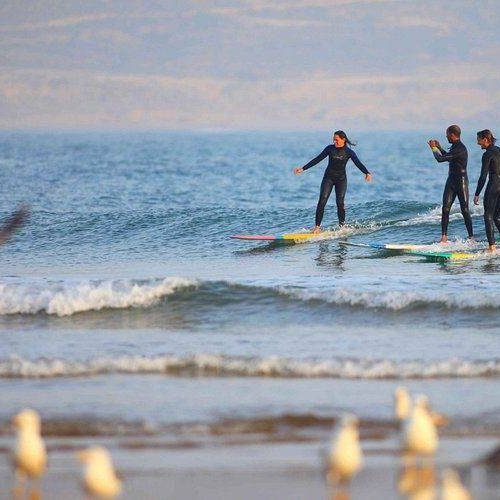 Imsouane Bay showing the famous long right-hand wave perfect for longboarding